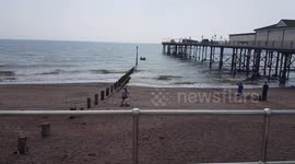 A large object believed to be an unexploded half-ton world war one bomb has been found under Teignmouth Pier. Devon uk