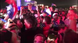 French fans celebrate as team advances to World Cup final