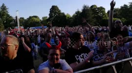 Crowd having fun watching Bjorn Again at Kew the Music