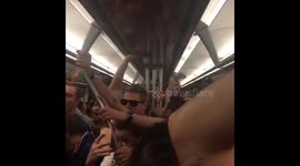French fans burst into round of La Marseillaise on subway