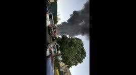 Huge fire at a recycling warehouse in Denver