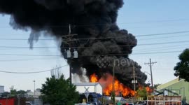 Large fire breaks out at recycling plant northeast of downtown Denver