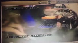 Heroic driver stops coach safely after being hit by flying wheel hub