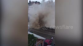 Massive waves slam China's east coast