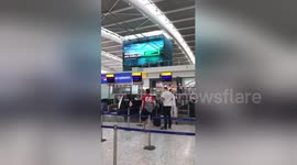 Heathrow showing spirit as last flight to Moscow departs