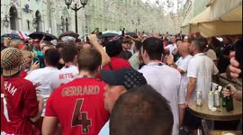 'Harry Maguire, your defence is terrified!' - England fans take over the streets of Moscow