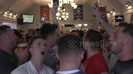 England fans sing in Coventry pub before World Cup semi final