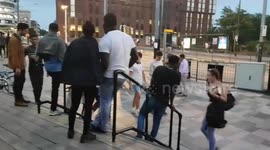 Filmer captures commotion on streets of Croydon after England-Croatia semi-final