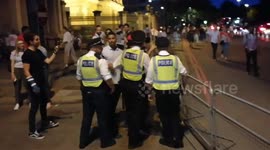 Police intervene in scuffles outside Hyde Park after England lose to Croatia