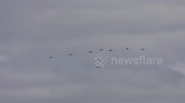 RAF100 Flypast part 5of5 Hawks Tornados  F35 Typhoons etc  from Marks Tey Colchester 10 July