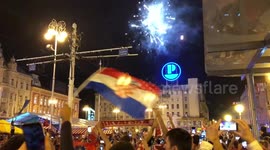 Fireworks over Zagreb as jubilant Croatia fans celebrate semi-final win