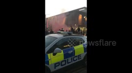 Fans scrap in Hemel Hempstead after England semi-final loss