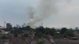 Fire erupts in East London