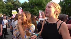 Protesters in London greet Trump with obscene gestures and chants