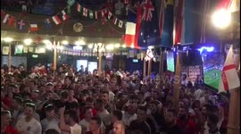 England Fans Celebrating the Trippier free kick against Croatia