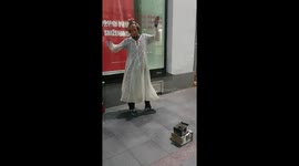 Sarajevo street dancer works some crazily intense moves