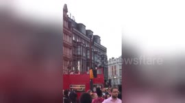 Drake spotted 'filming music video' on open-top bus in central London