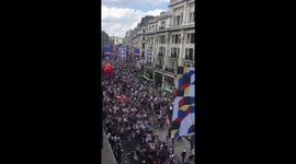 70,000 people marching against President Donald Trump