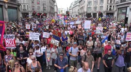 Tens of thousands join anti-Trump march in London