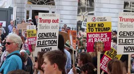 Londoners protest against Donald Trump's UK visit