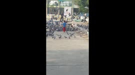 A boy enjoying rading the cycle.