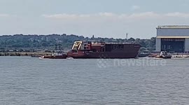 'Boaty McBoatface' launched on River Mersey