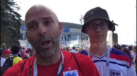 England fans in buoyant mood ahead of Belgium clash