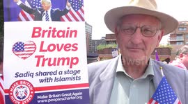 Trump supporters rally outside US embassy in London