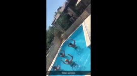 Boys holiday turns into water aerobics class