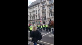 Massive police presence for demonstration in Parliament Square