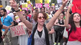 Unity protest against Tommy Robinson, Trump and the far-right