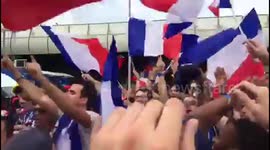France and Croatia fans in high voice ahead of World Cup final