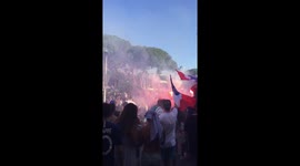 Flares and cheering in south of France after win against Croatia in final