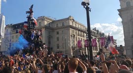 French fans in London celebrating World Cup win