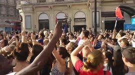 French fans celebrate World Cup victory in London