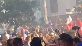 Fans in France go wild after World Cup Win