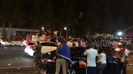 Wild celebrations in Paris