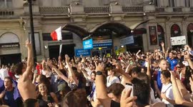 French fans celebrate World Cup victory in London