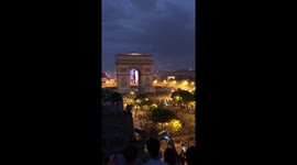 Champs Elysees erupts with celebrations as France win the World Cup