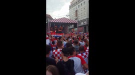Croatian fans celebrate Luka Modric winning World Cup Golden Ball
