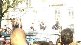 newsstand looting in Lyon France after world cup final