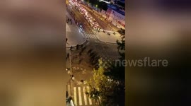 Riot police charge France supporters in Lyon after victory in final