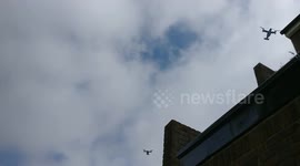 US Osprey helicopters fly over homes when Donald Trump visits London