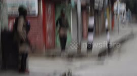 Armed presence on deserted streets of Srinagar