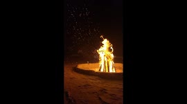 Slow motion fire