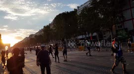 StreetFight in Paris during Celebration of Worldcup by french national team