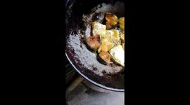 worm seen while drying fish on oil