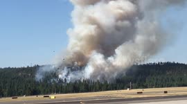 Brush fire ignites in Spokane, Washington