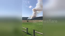 Plumes of smoke rise from new wildfire in Spokane, Washington