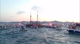 Celebration in Zadar,Croatia..wining the silver medal for the Croatia at World cup